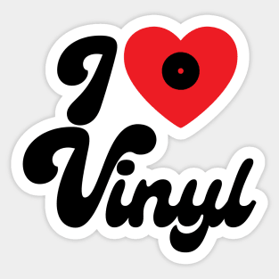 I love Vinyl - Vinyl Music Lovers Gift Sticker